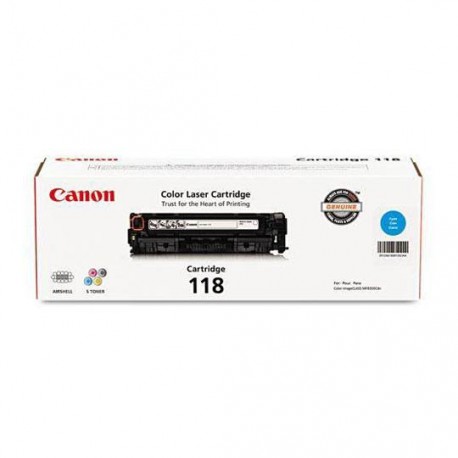 TONER CANON 118C 2661B001AA COLOR CYAN - Envío Gratuito