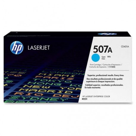 TONER HP 507A CE401A COLOR CYAN - Envío Gratuito