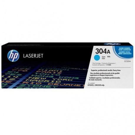 TONER HP 304A CC531A COLOR CYAN - Envío Gratuito