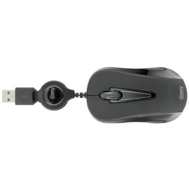 MOUSE MINI ALAMBRICO RETRACTIL EASY LINE EL-993346 CONEXION USB COLOR NEGRO - Envío Gratuito