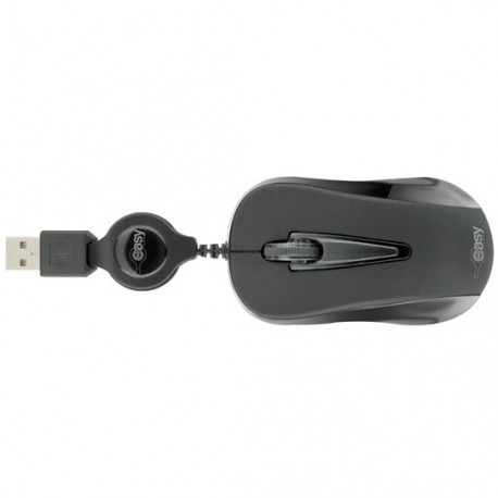 MOUSE MINI ALAMBRICO RETRACTIL EASY LINE EL-993346 CONEXION USB COLOR NEGRO - Envío Gratuito