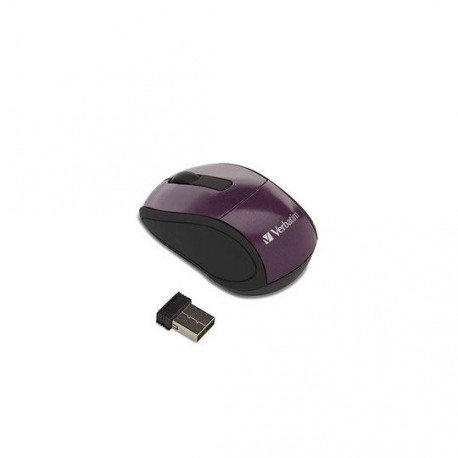 MOUSE MINI INALAMBRICO VERBATIM 97473 CONEXION USB COLOR MORADO - Envío Gratuito