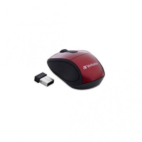 MOUSE MINI INALAMBRICO VERBATIM 97540 CONEXION USB COLOR ROJO - Envío Gratuito