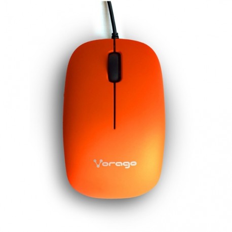 MOUSE ALAMBRICO VORAGO MO206 CONEXION USB COLOR NARANJA - Envío Gratuito