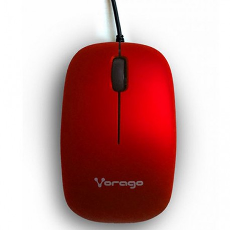 MOUSE ALAMBRICO VORAGO MO206 CONEXION USB COLOR ROJO - Envío Gratuito