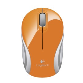 MOUSE MINI INALAMBRICO LOGITECH M187 CONEXION USB COLOR NARANJA - Envío Gratuito