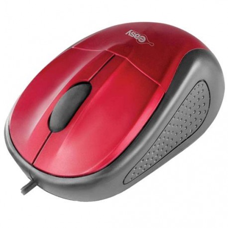 MOUSE ALAMBRICO EASY LINE EL-993315 CONEXION USB COLOR ROJO Y NEGRO - Envío Gratuito