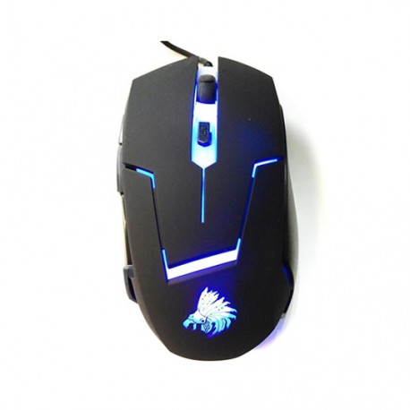 MOUSE GAMER ALAMBRICO EAGLE WARRIOR G13 CONEXION USB COLOR NEGRO Y AZUL - Envío Gratuito