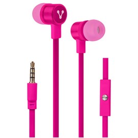 AUDIFONOS VORAGO AU-365896-3 TIPO ALÁMBRICOS CONEXION 3.5 MM ROSA - Envío Gratuito