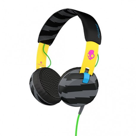 AUDIFONOS SKULLCANDY GRIND TIPO HEADPHONES CONEXION 3.5 MM AMARILLO - Envío Gratuito