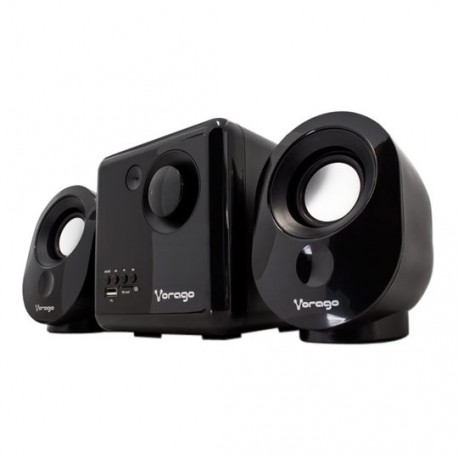 BOCINA CON SUBWOOFER ALAMBRICAS VORAGO SPK-200 CON CONEXIÓN 3.5 MM COLOR NEGRO - Envío Gratuito