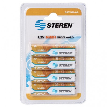 Pilas recarcables aa steren paq c/4 - Envío Gratuito