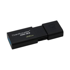 MEMORIA USB 3.0 KINGSTON DT100G3 DE 32 GB NEGRO - Envío Gratuito