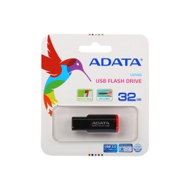 ADATA USB 32GB UV140 BLACK+RED 3.0 AUV1 - Envío Gratuito
