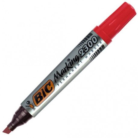 MARCADOR PERMANENTE BIC MARKING 2300RO COLOR ROJO 1 PIEZA - Envío Gratuito