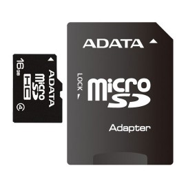 MEMORIA MICRO SD AUSDH16GCL4-RA1 ADATA DE 16 GB CLASE 4 CON ADAPTADOR - Envío Gratuito