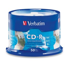 DISCO COMPACTO CD-R VERBATIM 95005CD CAPACIDAD 700 MB VELOCIDAD 52X PRESENTACION CAMPANA DE 50 PIEZAS - Envío Gratuito