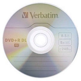 DVD DOBLE CAPA DVD R VERBATIM 95310 CAPACIDAD 8.5GB VELOCIDAD DE TRANSFERENCIA 8X CAMPANA DE 20 PIEZAS - Envío Gratuito