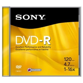 DVD DVD-R SONY DMR47 CAPACIDAD 4.7GB VELOCIDAD DE TRANSFERENCIA 16X INDIVIDUAL - Envío Gratuito