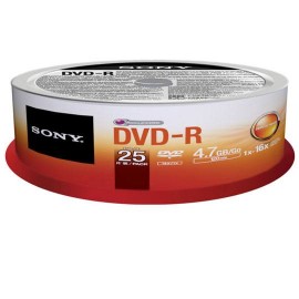 DVD DVD-R SONY 25DMR47 CAPACIDAD 4.7GB VELOCIDAD DE TRANSFERENCIA 16X CAMPANA DE 25 PIEZAS - Envío Gratuito