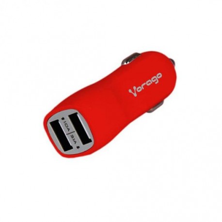 CARGADOR UNIVERSAL PARA AUTOMOVIL VORAGO AU-103 COLOR ROJO - Envío Gratuito