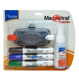 MARCADOR PARA PIZARRON AZOR MAGISTRAL DIDACTICO 8350K COLOR SURTIDO 3 PIEZAS - Envío Gratuito