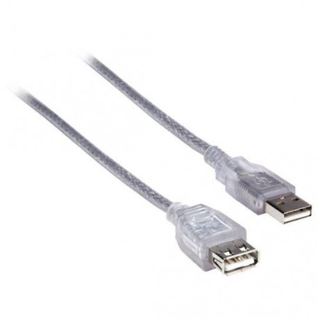 CABLE EXTENSION USB MACHO A HEMBRA MANHATTAN COLOR GRIS DE 4.5 METROS 340502 - Envío Gratuito