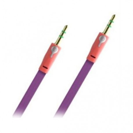 CABLE AUDIO 3.5 MM 3.5 MM PERFECT CHOICE COLOR MORADO DE 1 METRO EL-994428 - Envío Gratuito