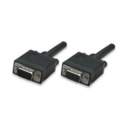 CABLE VGA MACHO A HEMBRA MANHATTAN COLOR NEGRO DE 1.8 METROS 309011 - Envío Gratuito