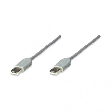 CABLE USB A-A MACHO A MACHO MANHATTAN COLOR GRIS DE 1.8 METROS 317887 - Envío Gratuito