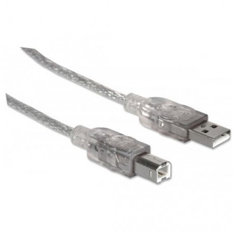 CABLE USB A MACHO A B MACHO MANHATTAN COLOR DE 3 METROS 340458 - Envío Gratuito