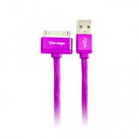 CABLE USB A 32 PINES MACHO A MACHO VORAGO COLOR MORADO DE 1 METRO CAB-118 - Envío Gratuito