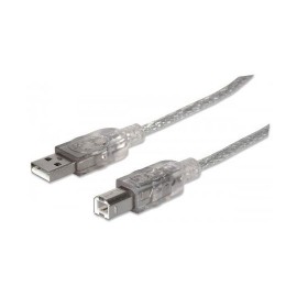 CABLE USB A A/B A MACHO A B MACHO INTELLINET COLOR GRIS DE 7.6 METROS 345408 - Envío Gratuito