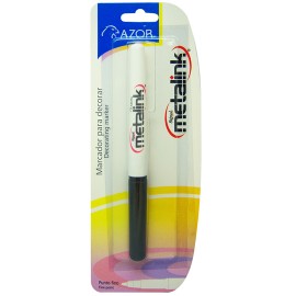 MARCADOR PERMANENTE AZOR SIGNAL METALINK COLOR BLANCO 1 PIEZA - Envío Gratuito