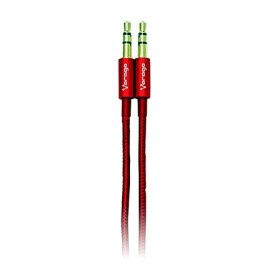 CABLE AUDIO 3.5 MM MACHO A MACHO VORAGO COLOR ROSA DE 1 METRO CAB 115 ROJO - Envío Gratuito