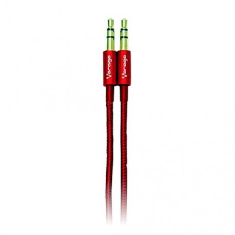 CABLE AUDIO 3.5 MM MACHO A MACHO VORAGO COLOR ROSA DE 1 METRO CAB 115 ROJO - Envío Gratuito