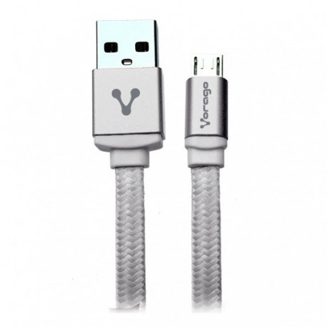 CABLE USB A MICRO USB MACHO A MACHO VORAGO COLOR BLANCO DE 1 METRO CAB-107 - Envío Gratuito