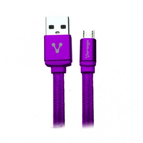 CABLE USB A MICRO USB MACHO A MACHO VORAGO COLOR MORADO DE 1 METRO CAB-107 - Envío Gratuito