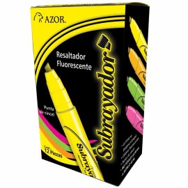 MARCATEXTOS RESALTADOR AZOR SUBRAYADOR 2450NA COLOR NARANJA FLUORESCENTE 1 PIEZA - Envío Gratuito
